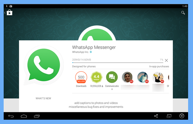 install whatsapp application