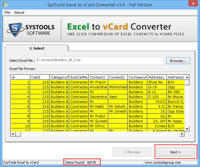 view excel file details