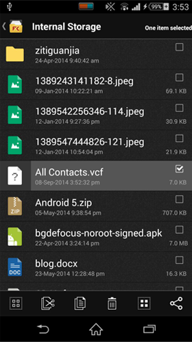 check vCard file location