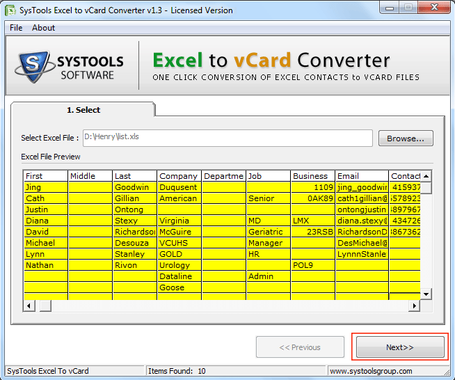 browse xlsx, xls, excel file